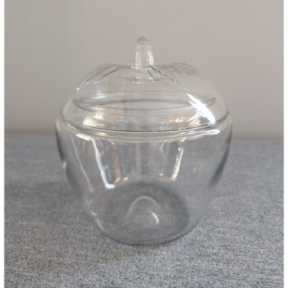 Anchor Hocking Glass Apple Jar/Canister with Lid, 7"